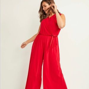 Lane bryant red jumpsuit 14/16 NWT